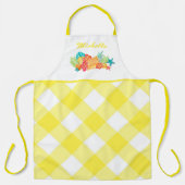 Personalisierte Muscheln und Gingham Schürze (Vorderseite)