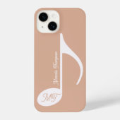 Personalisierte Musical Note Dusty Rose iPhone Hülle (Rückseite)