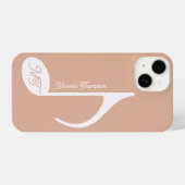 Personalisierte Musical Note Dusty Rose iPhone Hülle (Rückseite (Horizontal))