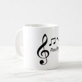 Personalisierte Musik-Anmerkungs-Tasse Kaffeetasse (Vorderseite Links)