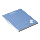 Personalisierte Musik-Lektion von White Cello Notizblock (angewinkelt)