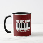 Personalisierte Musik spricht inspirierende Tasse (Links)