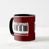 Personalisierte Musik spricht inspirierende Tasse  (Vorderseite Links)