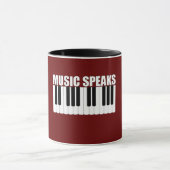Personalisierte Musik spricht inspirierendes Zitat Tasse (Zentrum)