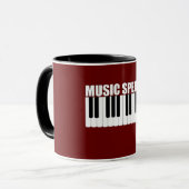 Personalisierte Musik spricht inspirierendes Zitat Tasse (Vorderseite Links)