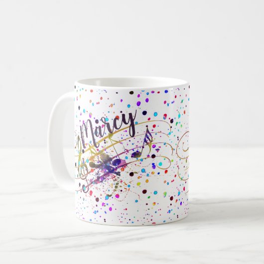 Personalisierte Musik Spritzer Kaffee Tasse (Vorderseite Links)