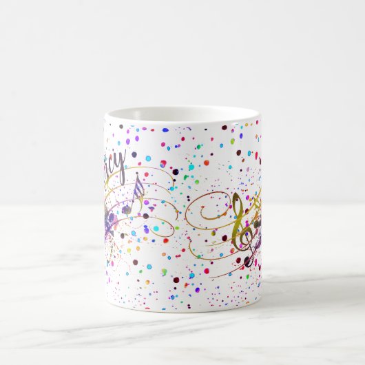 Personalisierte Musik Spritzer Kaffee Tasse (Mittel)
