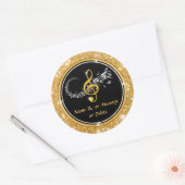 Personalisierte Musik-Sticker für Favoriten, Umsch Runder Aufkleber (Umschlag)