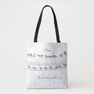 Personalisierte Musik-Tasche mit Vögeln Tasche