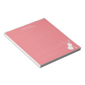 Personalisierte Musik Weiße Geige Lektion Rose Ros Notizblock (angewinkelt)