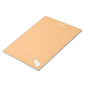 Personalisierte Musik: Weißes Violine und Bow Unte Notizblock (angewinkelt)