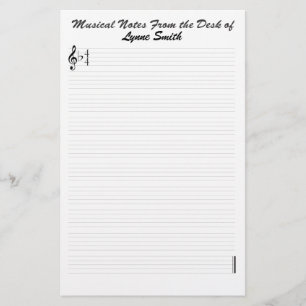 Personalisierte musikalische Anmerkungen Briefpapier