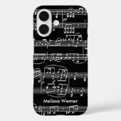 Personalisierte Musikanmerkungen Case-Mate iPhone Hülle (Rückseite)