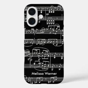 Personalisierte Musikanmerkungen iPhone 16 Hülle
