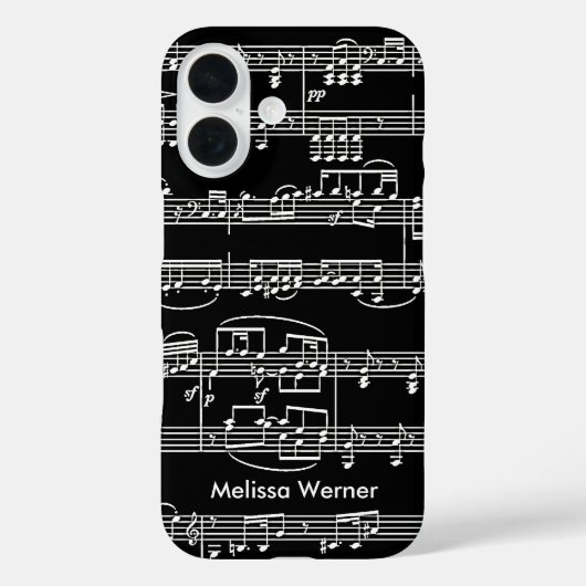 Personalisierte Musikanmerkungen Case-Mate iPhone Hülle (Rückseite)