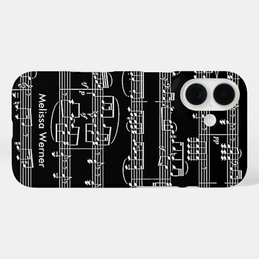 Personalisierte Musikanmerkungen Case-Mate iPhone Hülle (Rückseite (Horizontal))