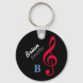 personalisierte Musikerdreiecke Schlüsselanhänger (Vorderseite)