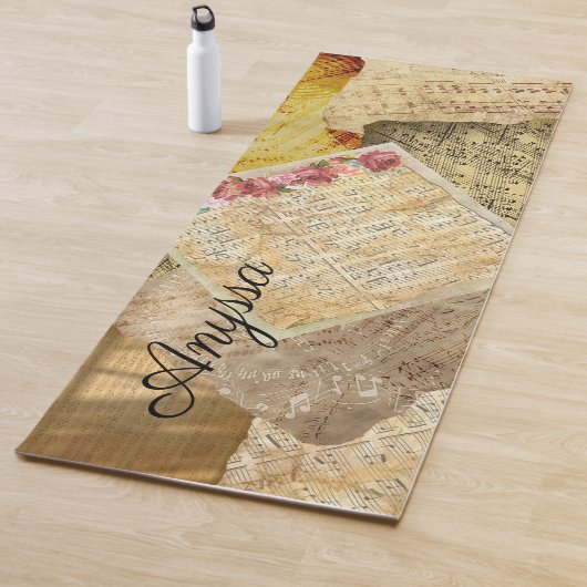 Personalisierte Musikereignisse Vintage Yoga Mat Yogamatte (Beispiel)
