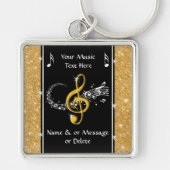 Personalisierte Musikgeschenke für sie, Musik Schlüsselanhänger (Vorne)