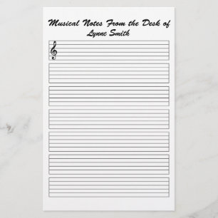 Personalisierte Musikhinweise Briefpapier