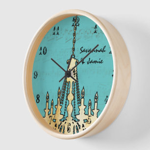 Personalisierte Musiknote Lüster aller Farben Uhr