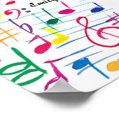 Personalisierte Musiknote Poster (Ecke)