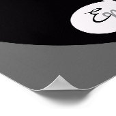 personalisierte Musiknote Schwarze Idee Poster (Ecke)