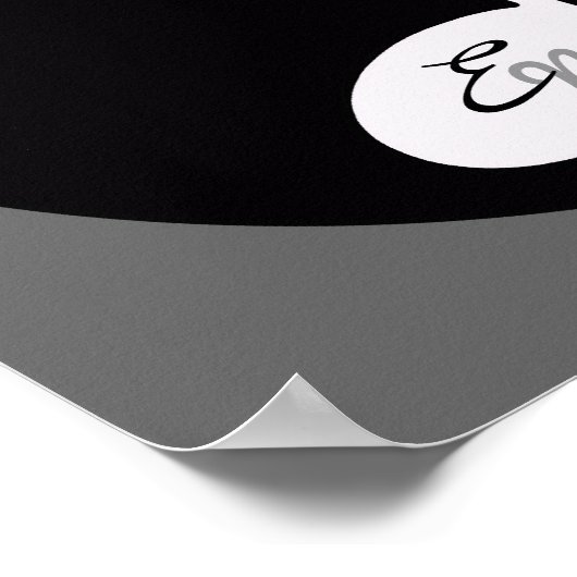 personalisierte Musiknote Schwarze Idee Poster (Ecke)