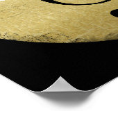 personalisierte Musiknote, schwarzer Dreieckskeil Poster (Ecke)