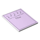 Personalisierte Musiknoten Notepad Notizblock (angewinkelt)