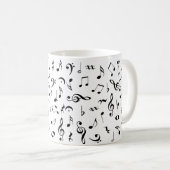 Personalisierte Musiknoten-Tasse Kaffeetasse (VorderseiteRechts)
