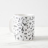 Personalisierte Musiknoten-Tasse Kaffeetasse (Vorderseite Links)