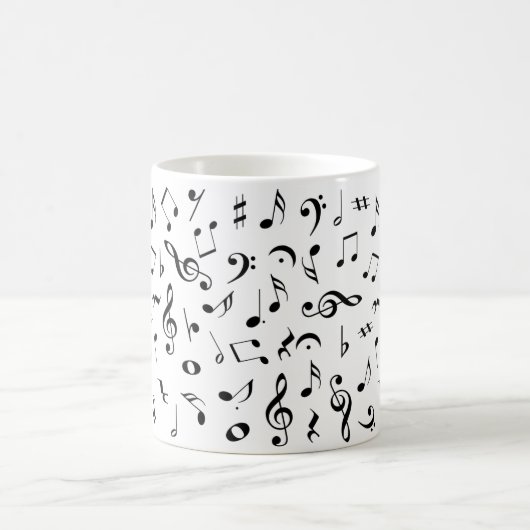 Personalisierte Musiknoten-Tasse Kaffeetasse (Mittel)