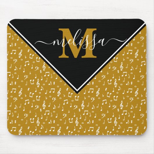 Personalisierte Musiksymbole Mousepad (Vorne)