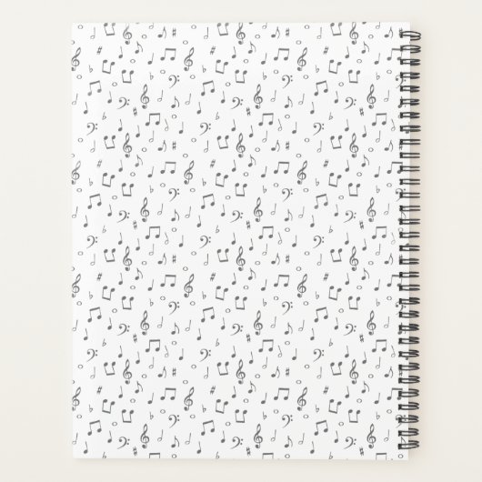 Personalisierte Musiksymbole Planer (Rückseite)