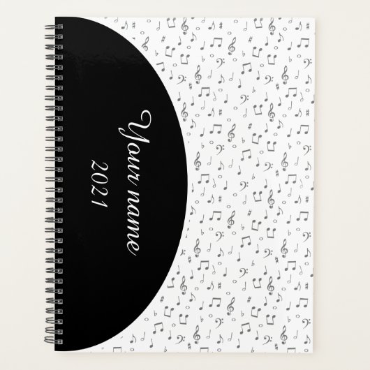 Personalisierte Musiksymbole Planer (Vorderseite)