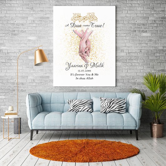 Personalisierte muslimische Couple-Geschenke Canva Leinwanddruck