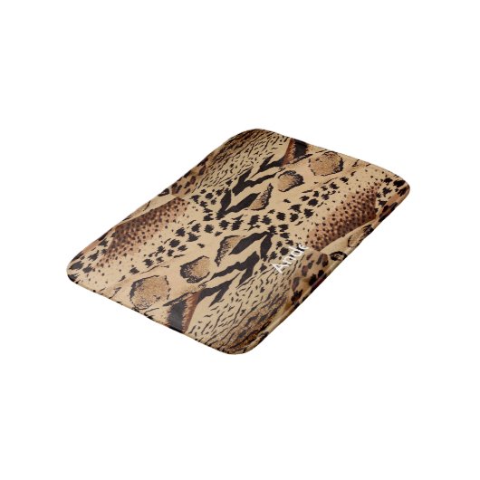 Personalisierte Muster-Druckstruktur Badematte (Schrägansicht)