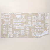 personalisierte Mustertypografiebezeichnungen in B Strandtuch (Vorderseite)