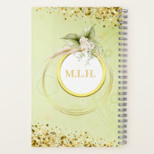 Personalisierte Mute Grün und Golden Notizblock (Rückseite)