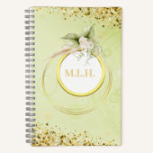 Personalisierte Mute Grün und Golden Notizblock (Vorderseite)