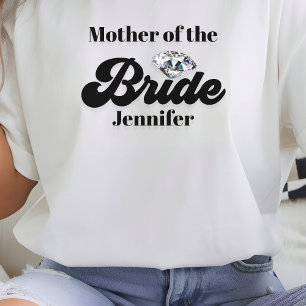 Personalisierte Mutter der Braut Diamond T-Shirt