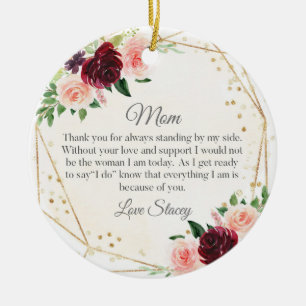 Personalisierte Mutter der Braut, Hochzeit Keramik Ornament