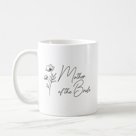 Personalisierte Mutter der Braut Kaffeetasse (Links)