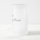 Personalisierte Mutter der Braut-Tasse Mattglas Bierglas (Mittel)