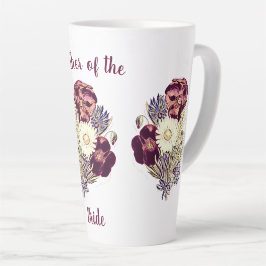 Personalisierte Mutter der Braut Wasserfarbe Milchtasse (Rechte Ecke)