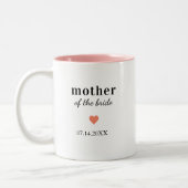Personalisierte Mutter der Braut Zweifarbige Tasse (Links)