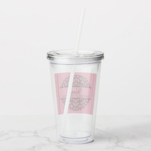 PERSONALISIERTE MUTTER DER BRIDE ACRYLIC TUMBLER ACRYLTRINKBECHER (Rückseite)