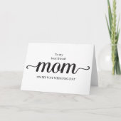 Personalisierte Mutter der Bride Card Dankeskarte (Vorderseite)