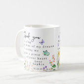 Personalisierte Mutter der Groom Bride Danke von. Kaffeetasse (Vorderseite Links)